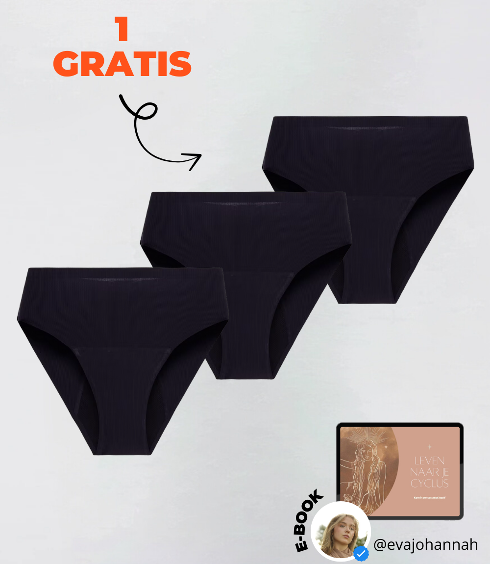 High Waisted - Ribbed - 3PACK - 100% Lekvrij