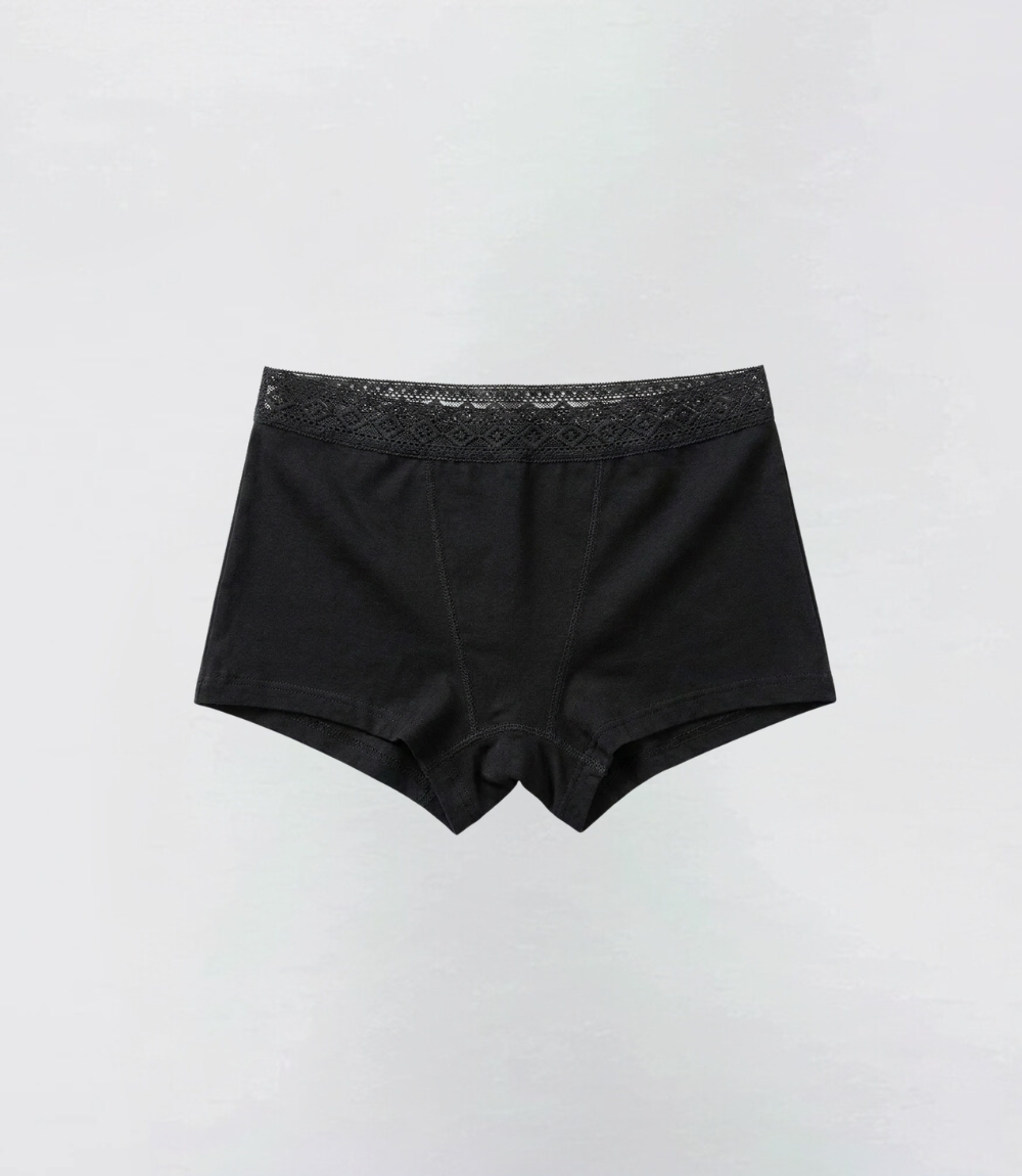 Boyshort met kant - 100% Lekvrij