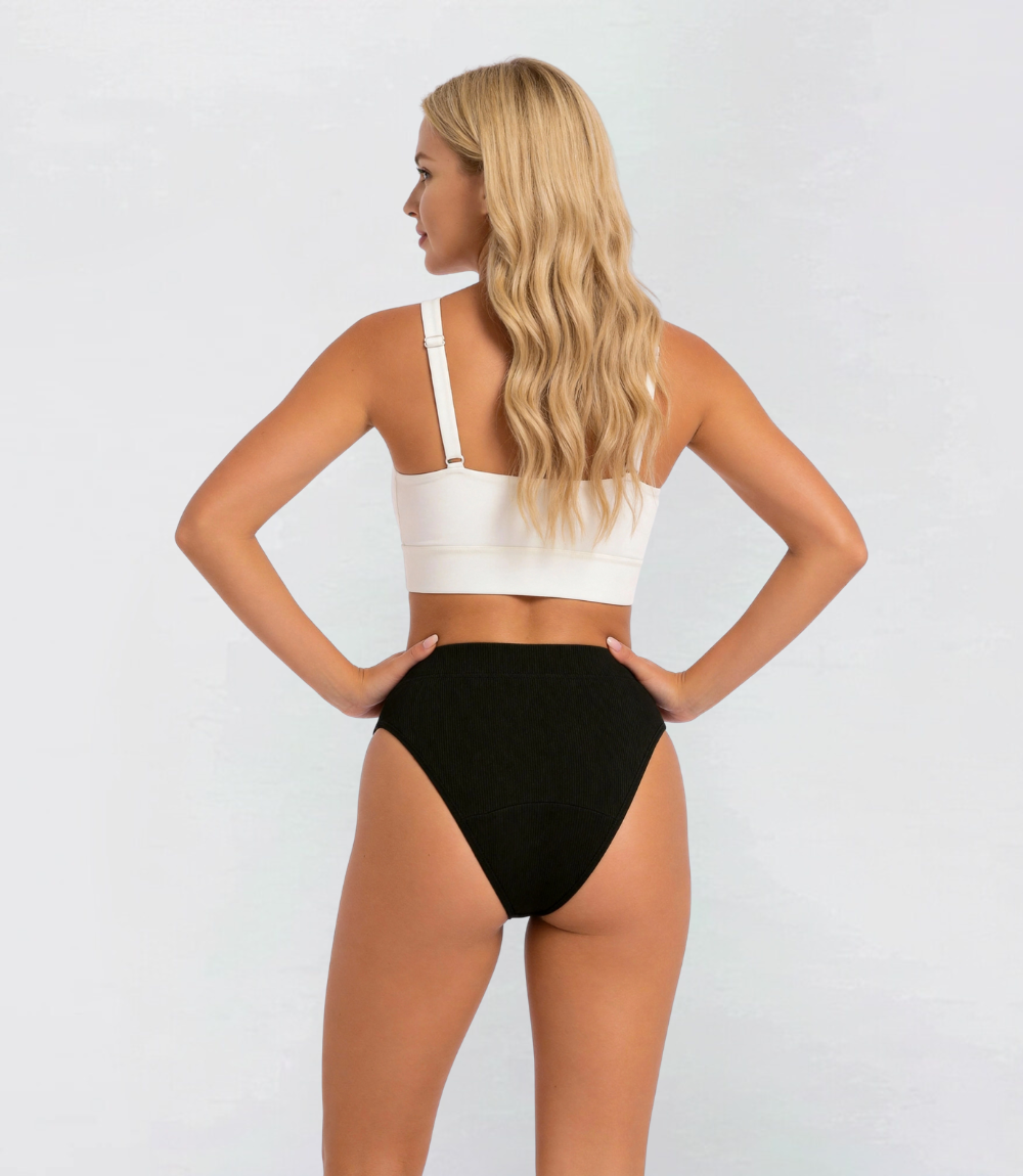 French Cut Hugger - Ribbed - 100% Lekvrij