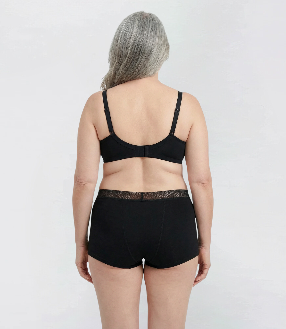 Boyshort met kant - Zwaar - 100% Lekvrij