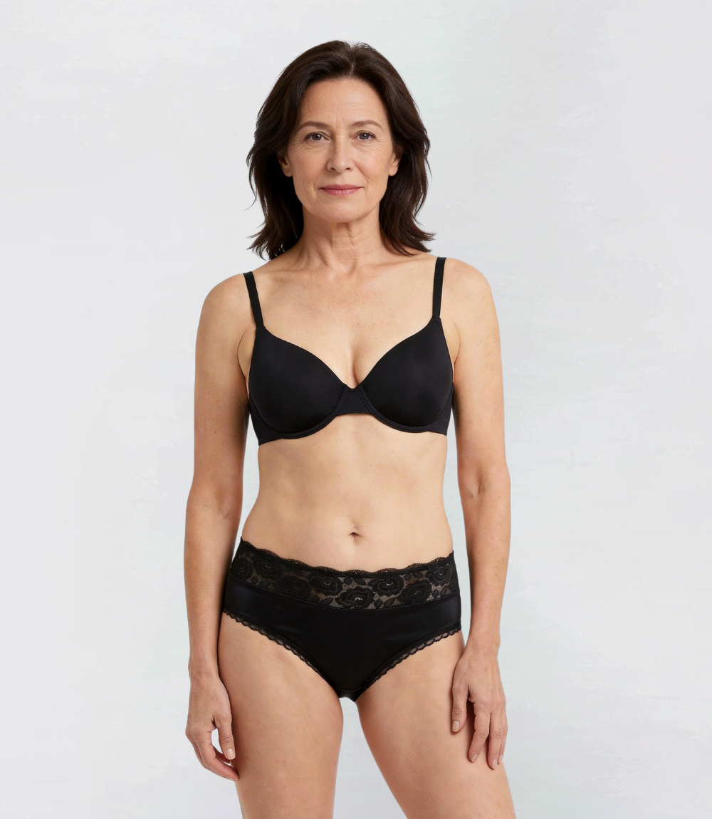 Klassiek met kant - Organisch katoen - 100% Lekvrij