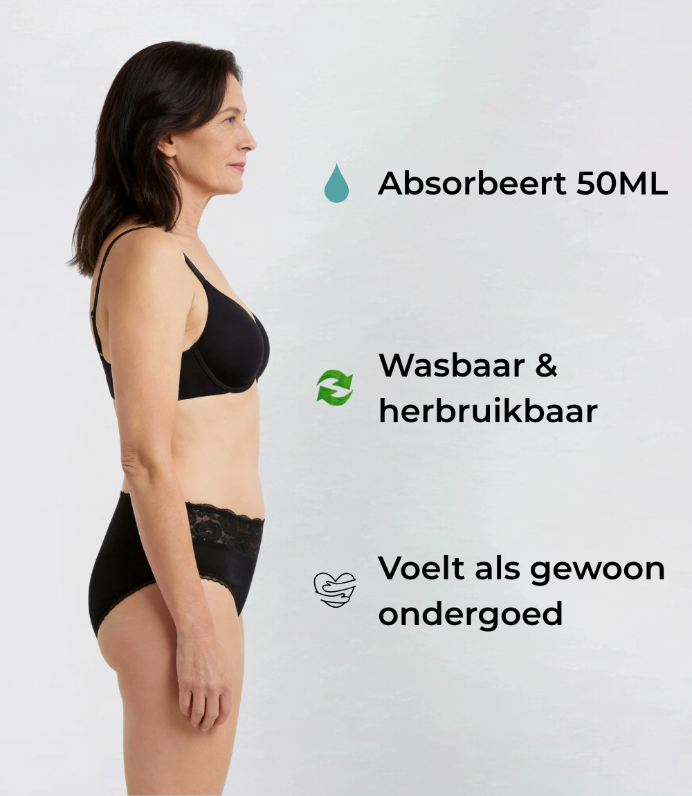 Classic with Lace - Organic Cotton - 100% Leak-Proof