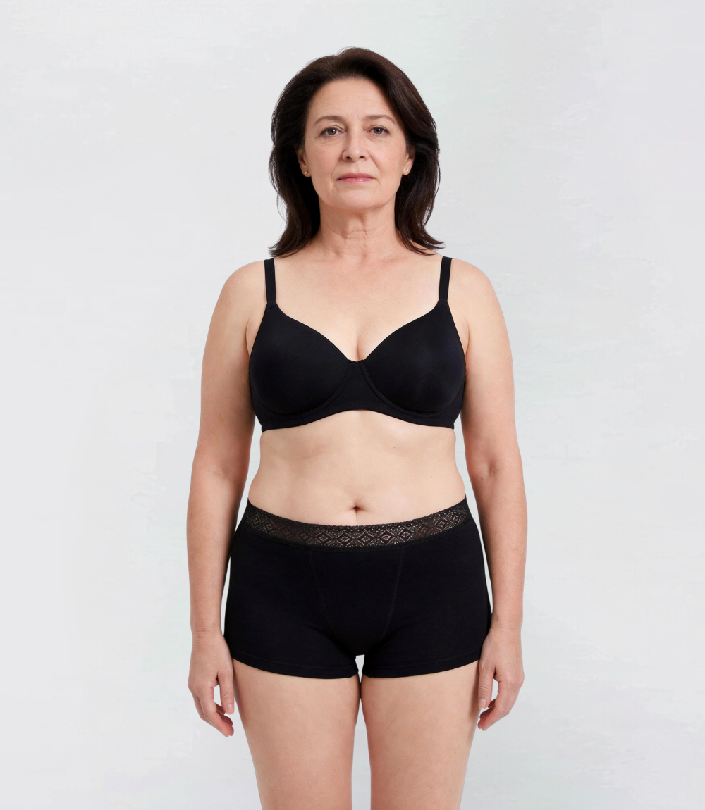 Boyshort met kant - Zwaar - 100% Lekvrij