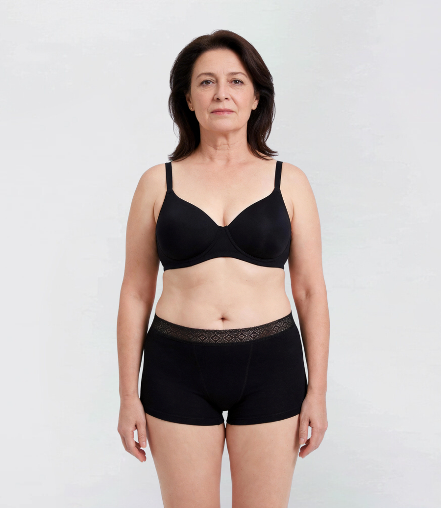 Boyshort met kant - Zwaar - 100% Lekvrij