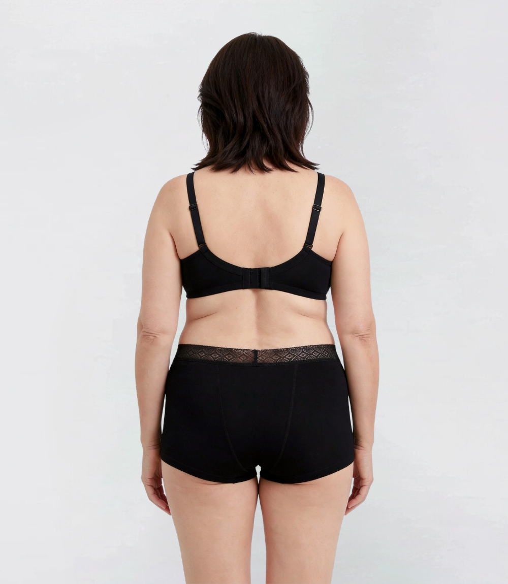 Boyshort met kant - Zwaar - 100% Lekvrij