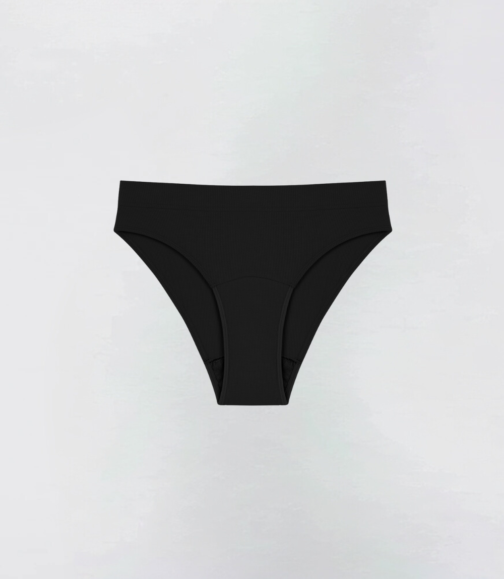French Cut Hugger - Ribbed - 100% Lekvrij